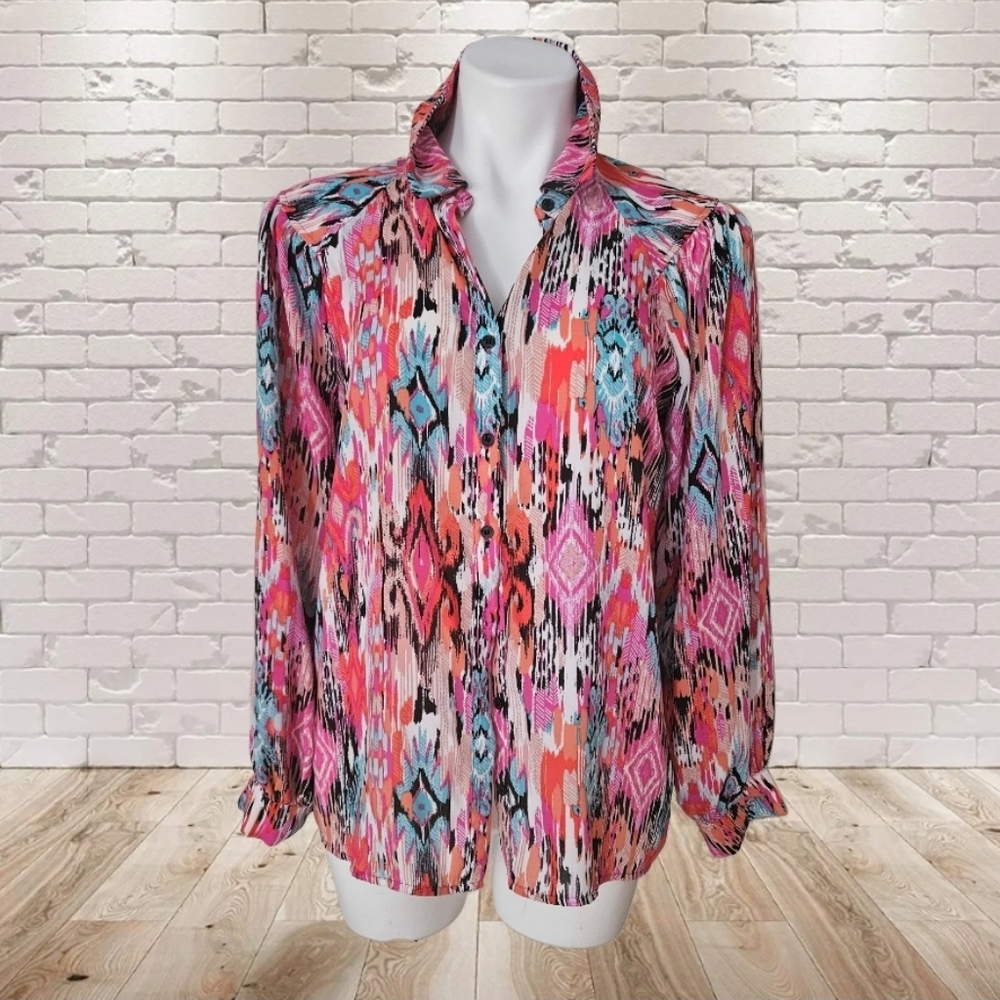 Pleione Multicolor Patterned Women's Top